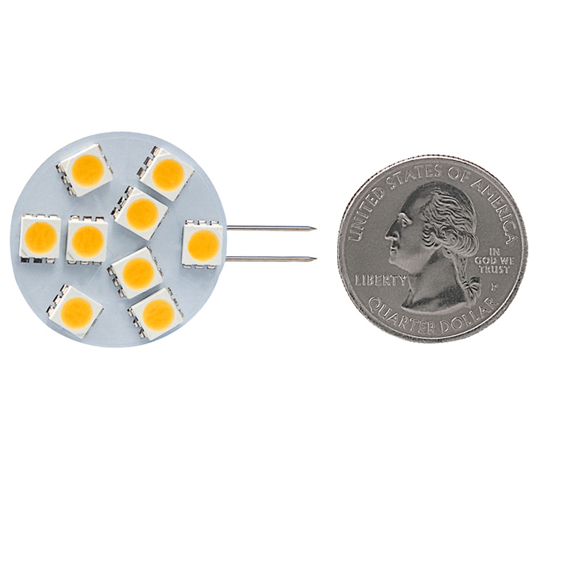 AC10-18V/DC10-30V, Side Pin T3 JC G4 LED Bulb, 1.8 Watts, 15W Equivalent, 5-Pack AC10-18V/DC10-30V, Side Pin T3 JC G4 LED Bulb, 1.8 Watts, 15W Equivalent, 5-Pack